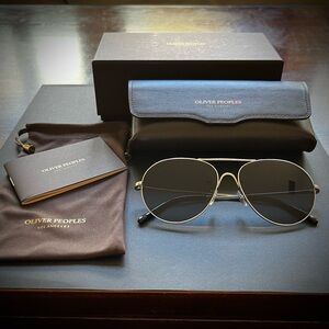 Oliver Peoples Rockmore Aviator Sunglasses
